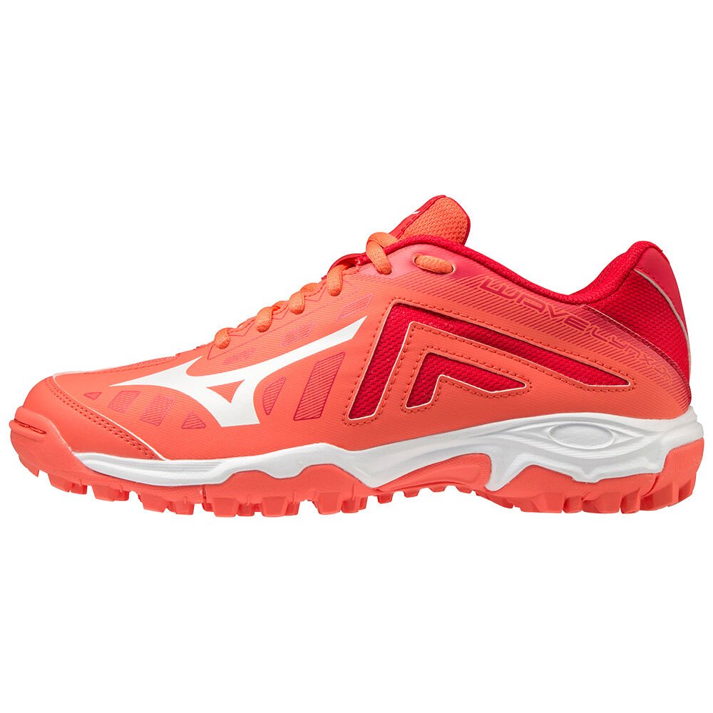 Womens Mizuno Wave Lynx Hockey Shoes Coral/White Philippines (HWQRFG561)